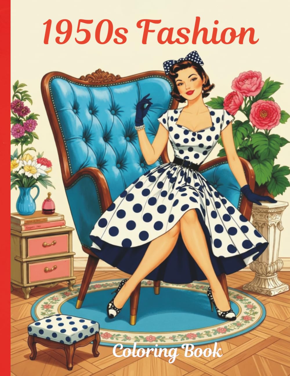1950s Fashion Coloring Book cover by Nina Vivienne Rosewood