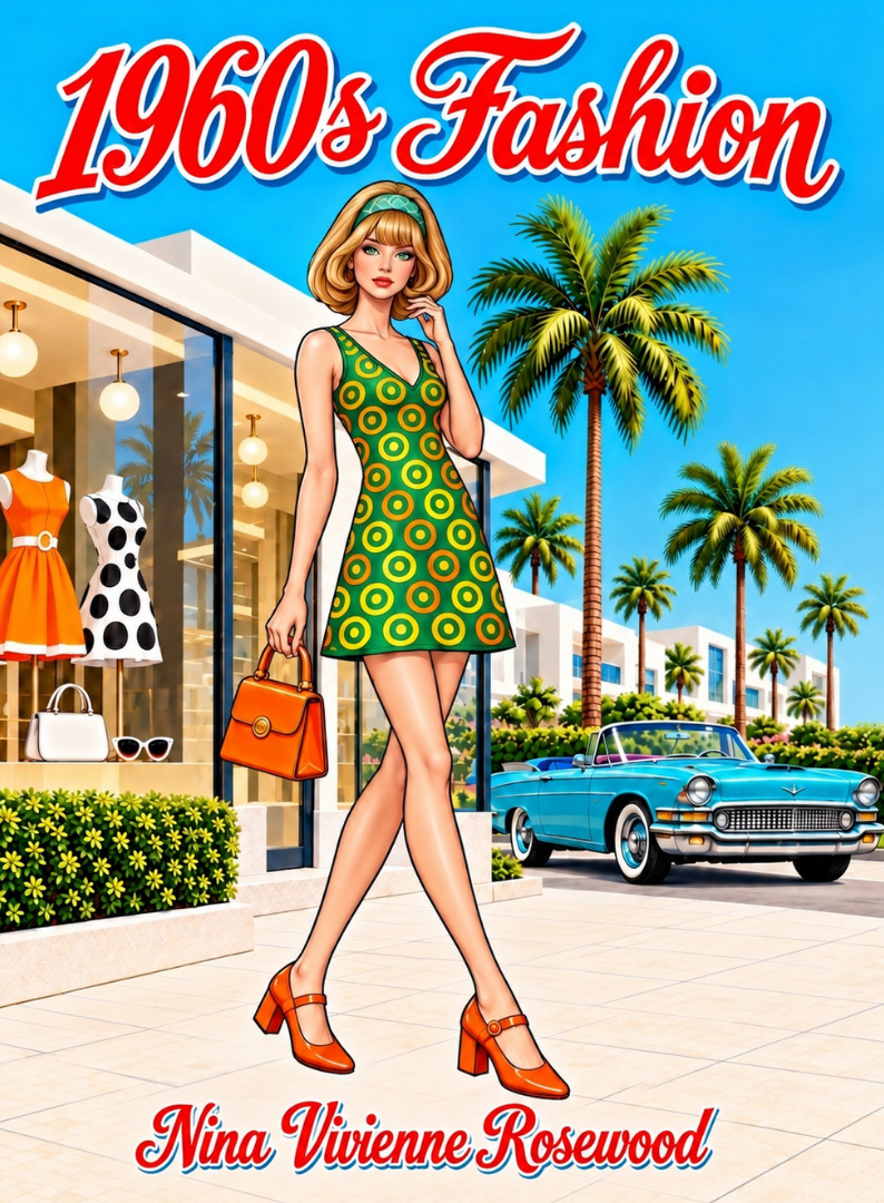 1960s Fashion Colouring Book cover by Nina Vivienne Rosewood