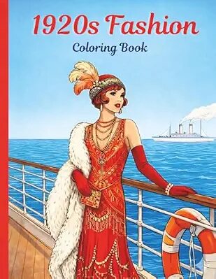 1920s Fashion Coloring Book cover
