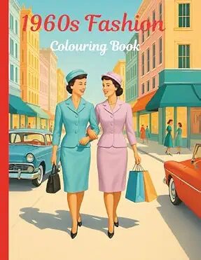 1960s Fashion Coloring Book cover