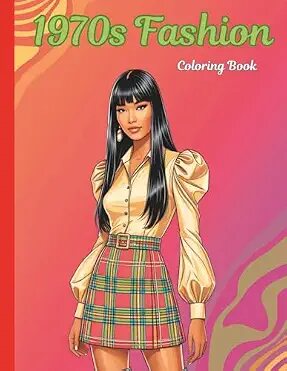 1970s Fashion Coloring Book cover